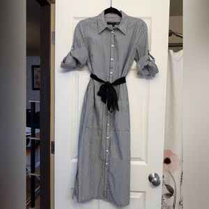 Veronica Beard Jeans Carter Stripe Shirt Dress | Size Small